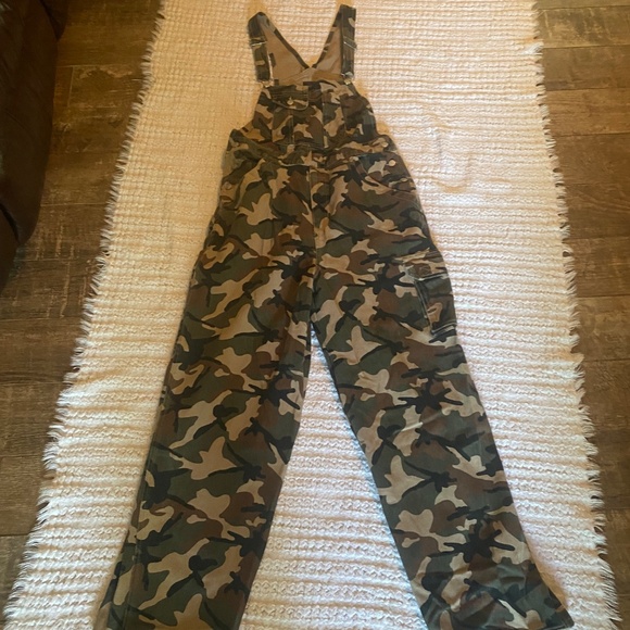 Men’s Camo Jean Overalls Size M Vintage NWOT - Picture 6 of 16
